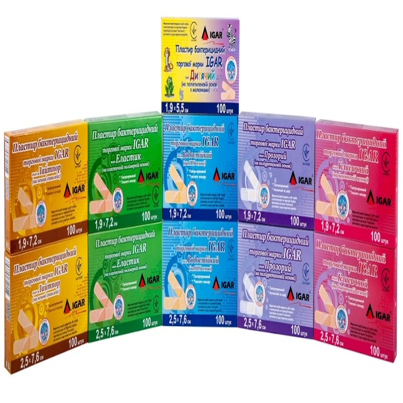 Пластир бактерицидний IGAR тип Лайтпор 2,5 х 7,6 см